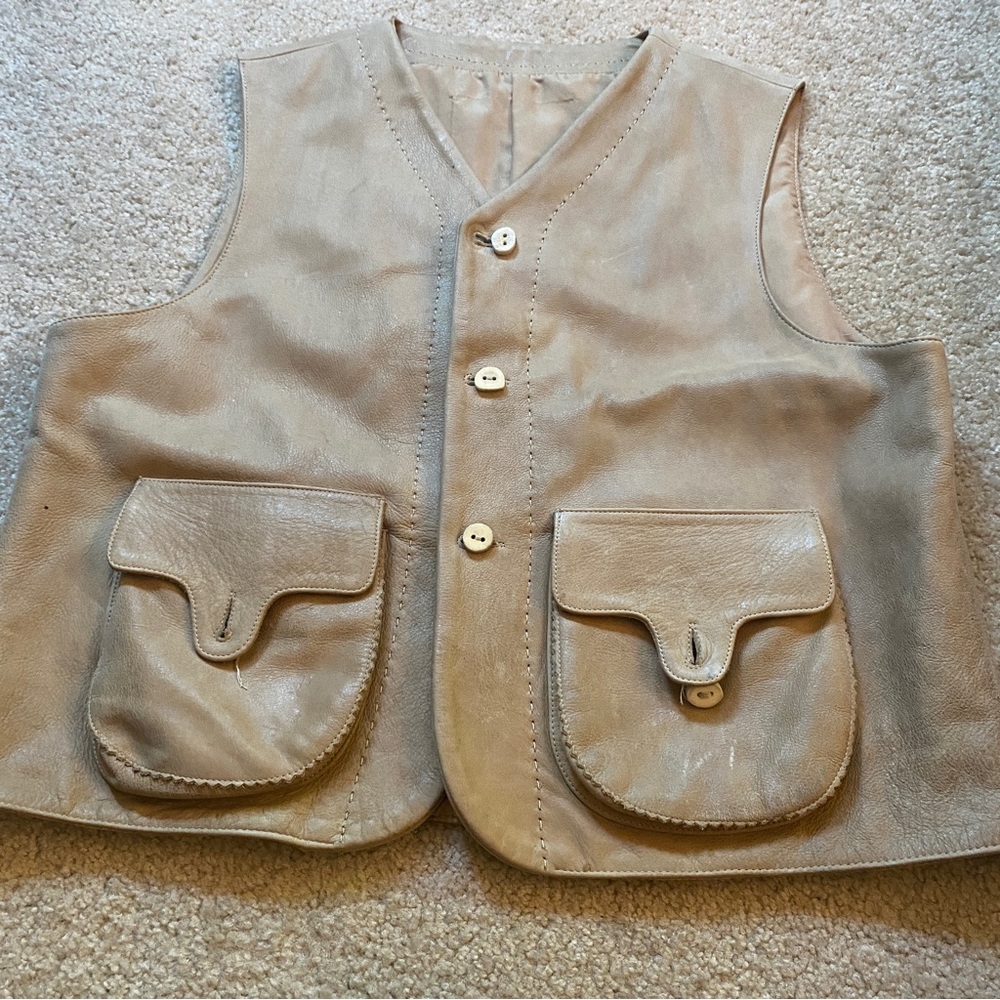 Vest, Vintage Leather Sporty